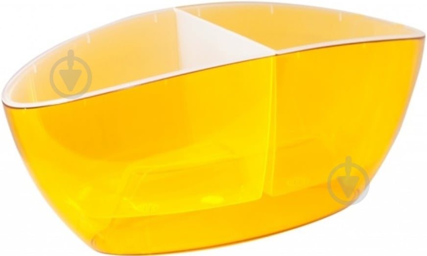 Кашпо пластикове Алеана Орхідея овальний бурштиновий (115050) - фото 1