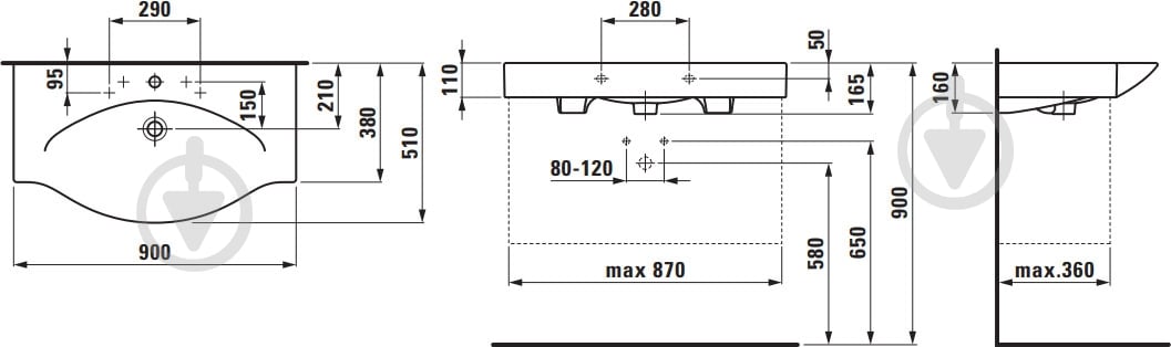 Умивальник ROCA Urbi 5 - фото 2