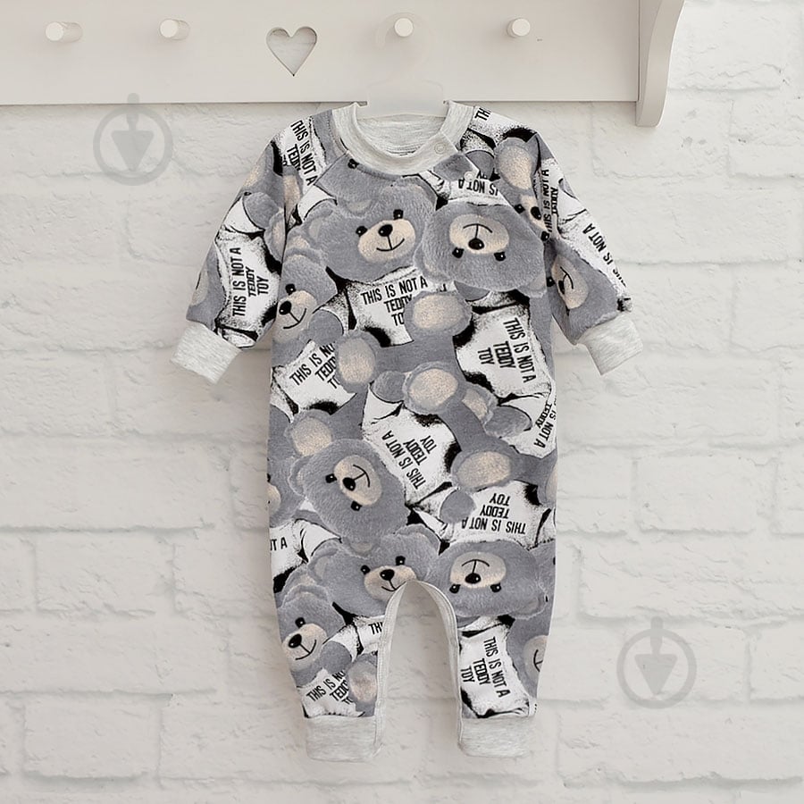 Ромпер-реглан унисекс Blanka Мишка р.62-68 серый 110846 - фото 2 Ромпер-реглан унисекс Blanka Мишка р.62-68 серый 110846 - фото 2