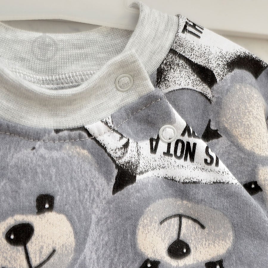 Ромпер-реглан унисекс Blanka Мишка р.62-68 серый 110846 - фото 3 Ромпер-реглан унисекс Blanka Мишка р.62-68 серый 110846 - фото 3