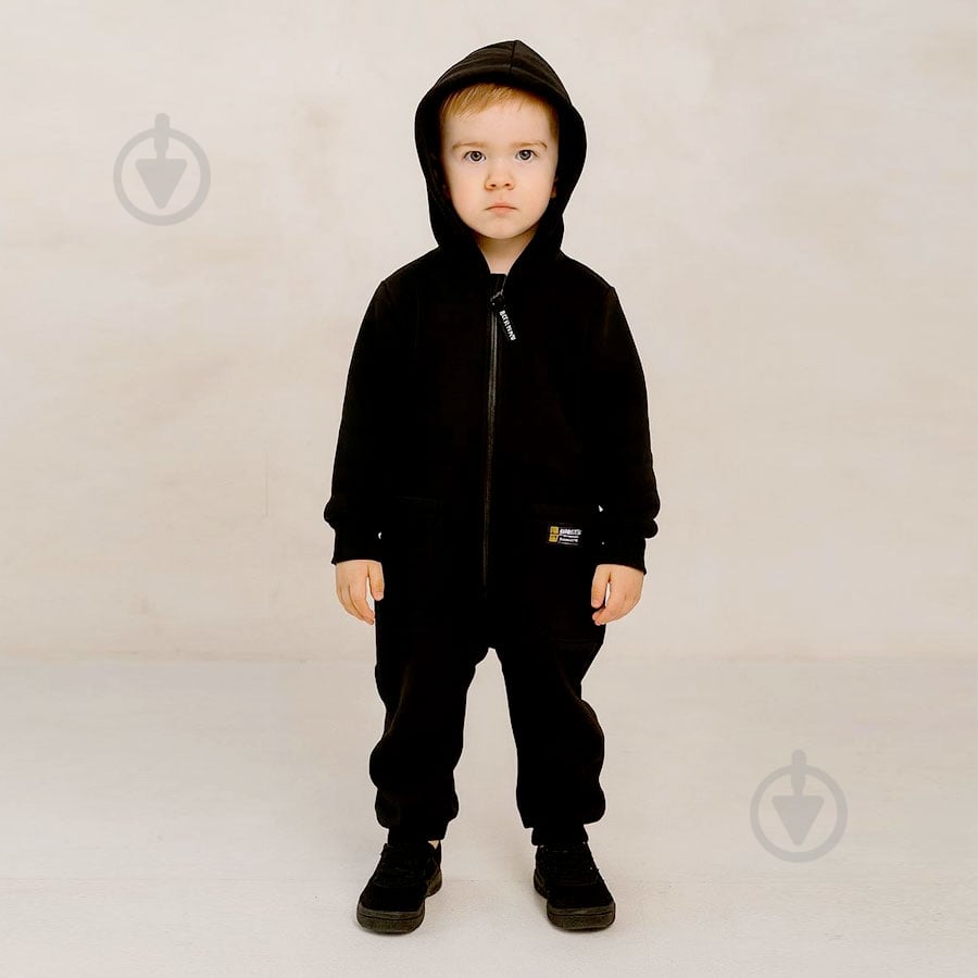 Ромпер-реглан унисекс Blanka р.128-134 черный 110845 - фото 1 Ромпер-реглан унисекс Blanka р.128-134 черный 110845 - фото 1