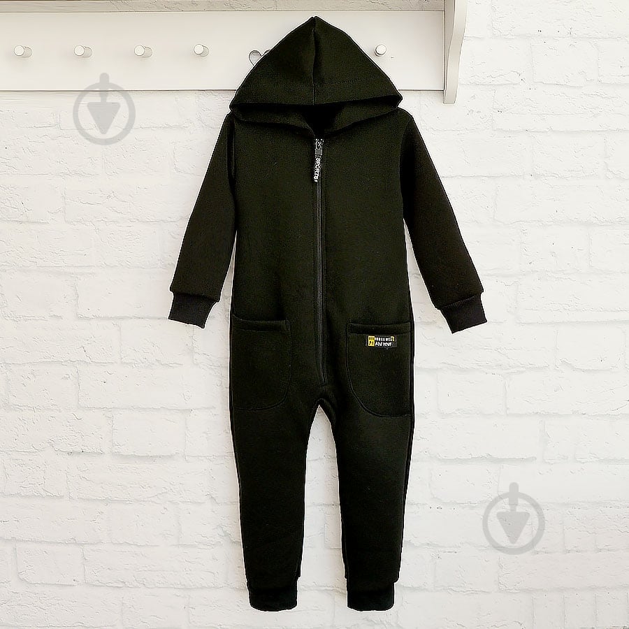 Ромпер-реглан унисекс Blanka р.128-134 черный 110845 - фото 2 Ромпер-реглан унисекс Blanka р.128-134 черный 110845 - фото 2