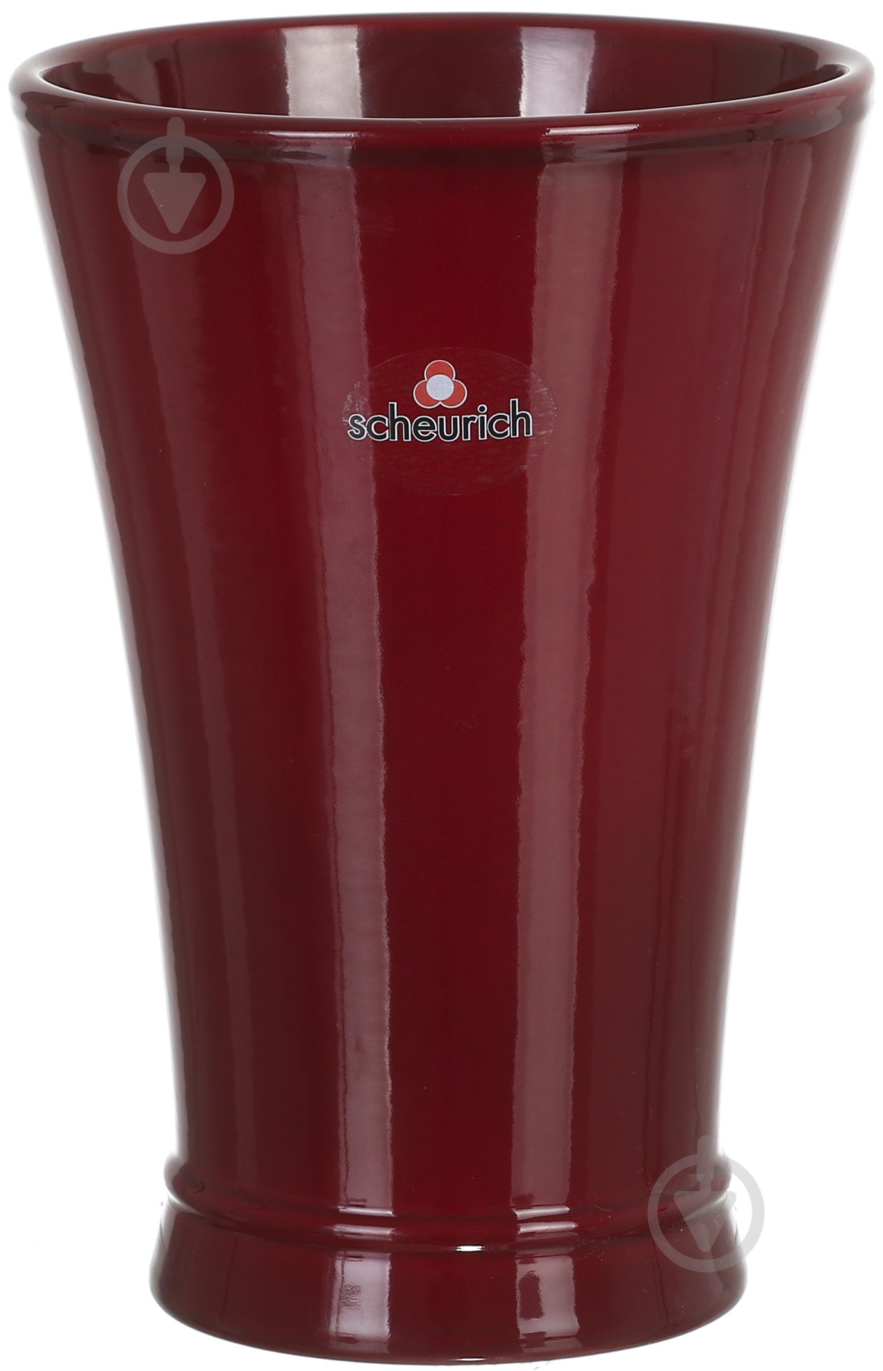 Ваза керамическая Scheurich 19 см 23 см бордовая - фото 1
