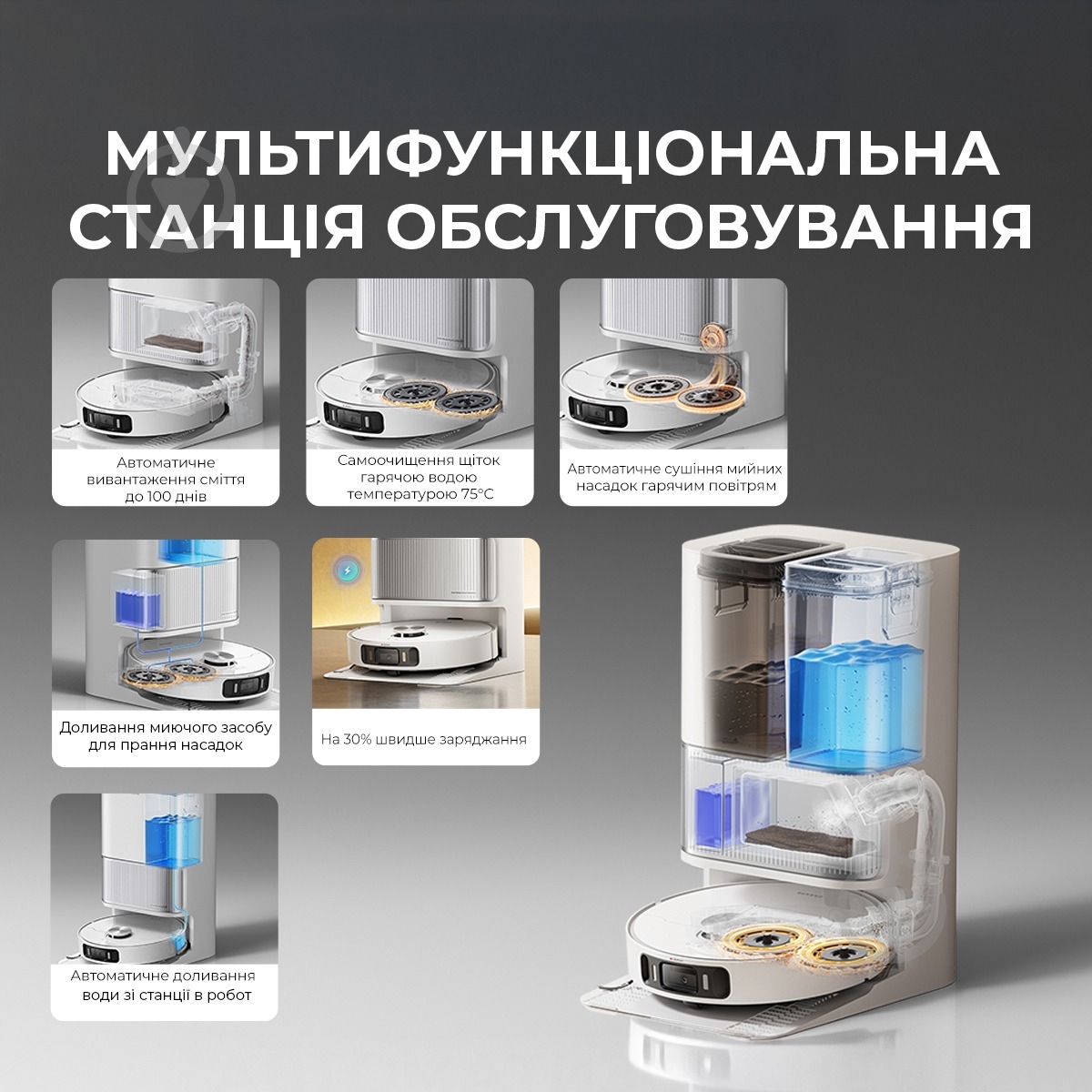 Робот-пылесос моющий DREAME Bot L40 ULTRA AE (RLL77SE) white - фото 4 Робот-пылесос моющий DREAME Bot L40 ULTRA AE (RLL77SE) white - фото 4