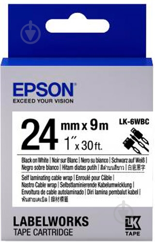Картридж с лентой Epson LabelWorks LK6WBC - фото 1