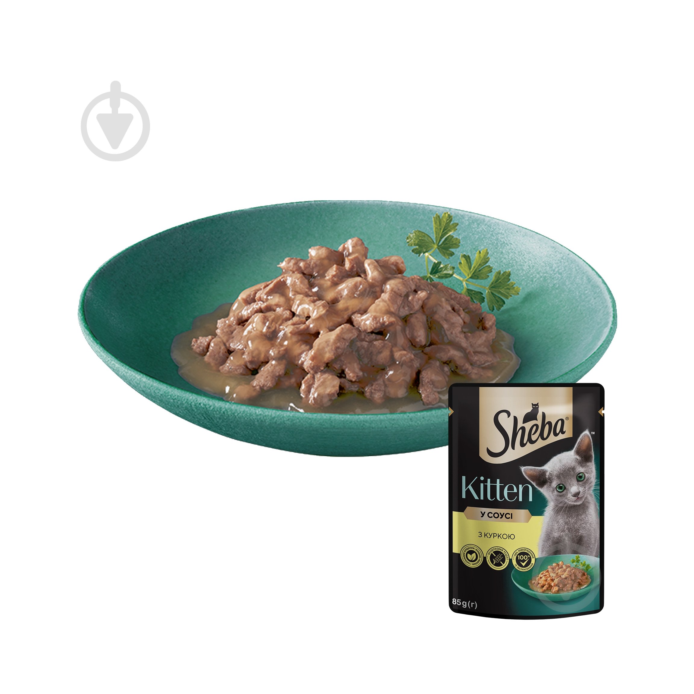 Корм влажный для котят Sheba с курицей в соусе 85 г - фото 3