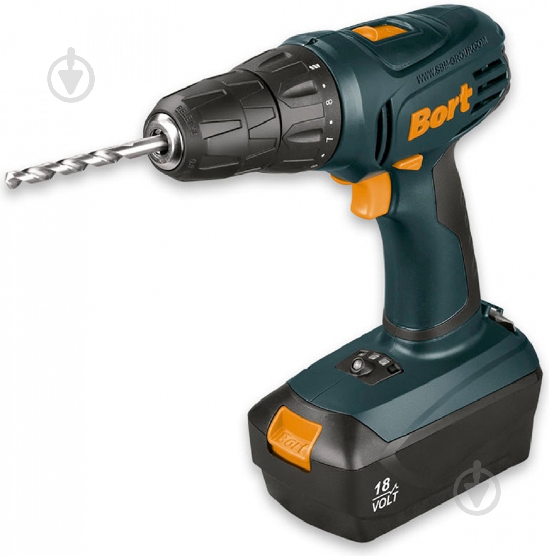 Шуруповерт акумуляторний Bort BAB-18Uх2-DK 93726805 - фото 1