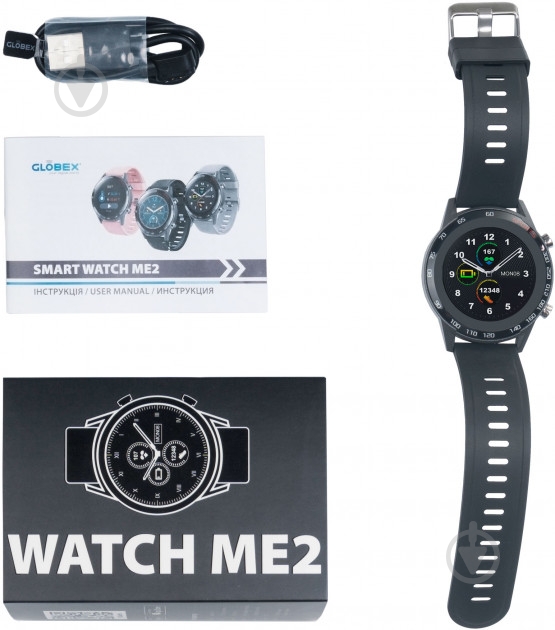 Смарт-часы Globex Smart Watch black (Me2 Black) - фото 8