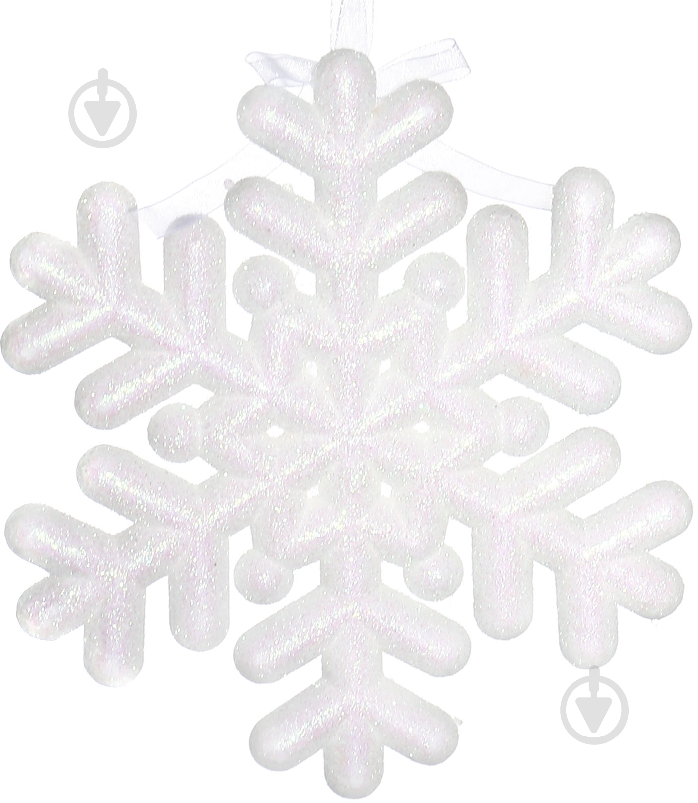 Декорація новорічна Сніжинка 20 см SDK3037W+1 - фото 1