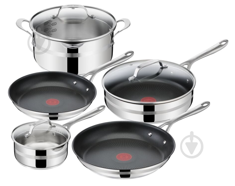 Набор посуды Tefal Jamie Oliver Cook Smart 8 предметов E310S874 - фото 1