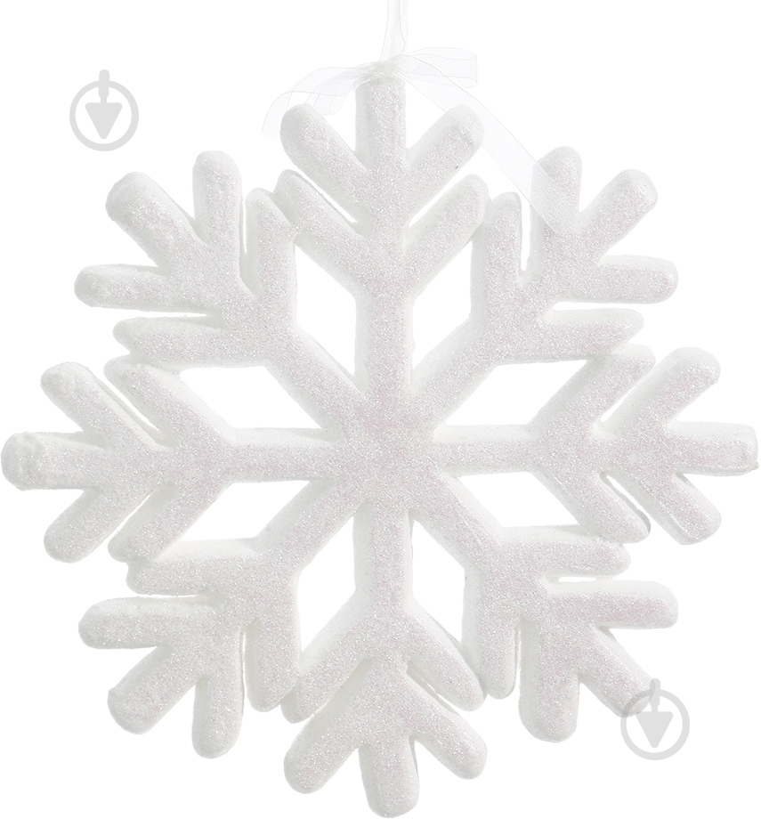 Декорація новорічна Сніжинка 25 см SDK3991W - фото 1