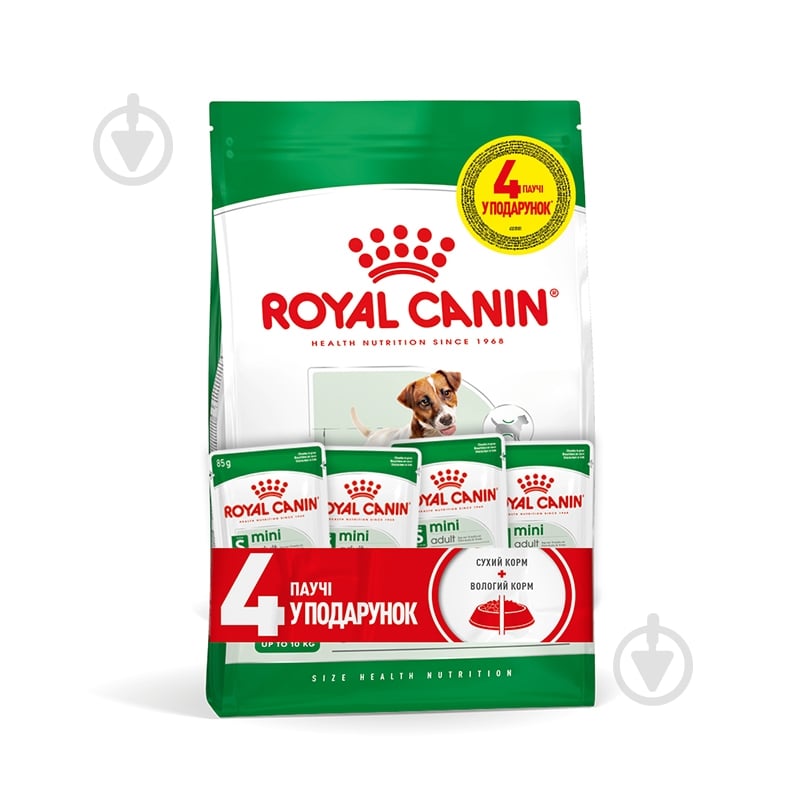 Набор корма Royal Canin Mini пауч 4х85 г + 2 кг - фото 1
