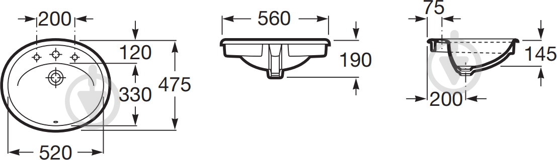 Умивальник ROCA Java A327863000 - фото 2