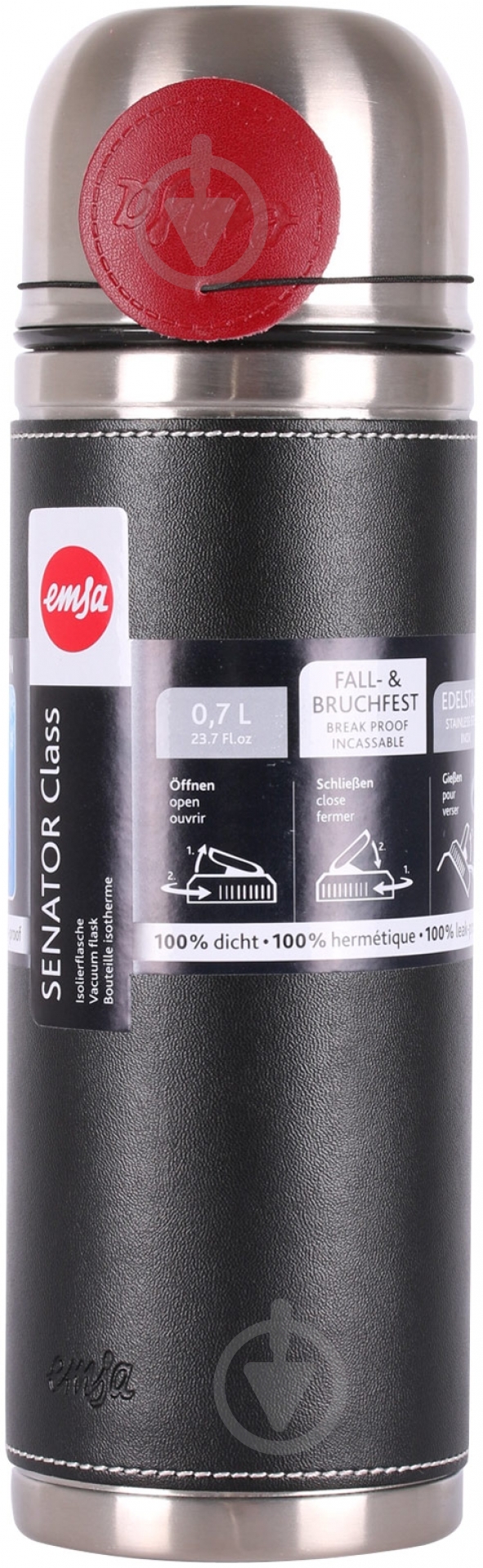 Термос Emsa Senator class 0,5 л черная кожа EM502433 - фото 1