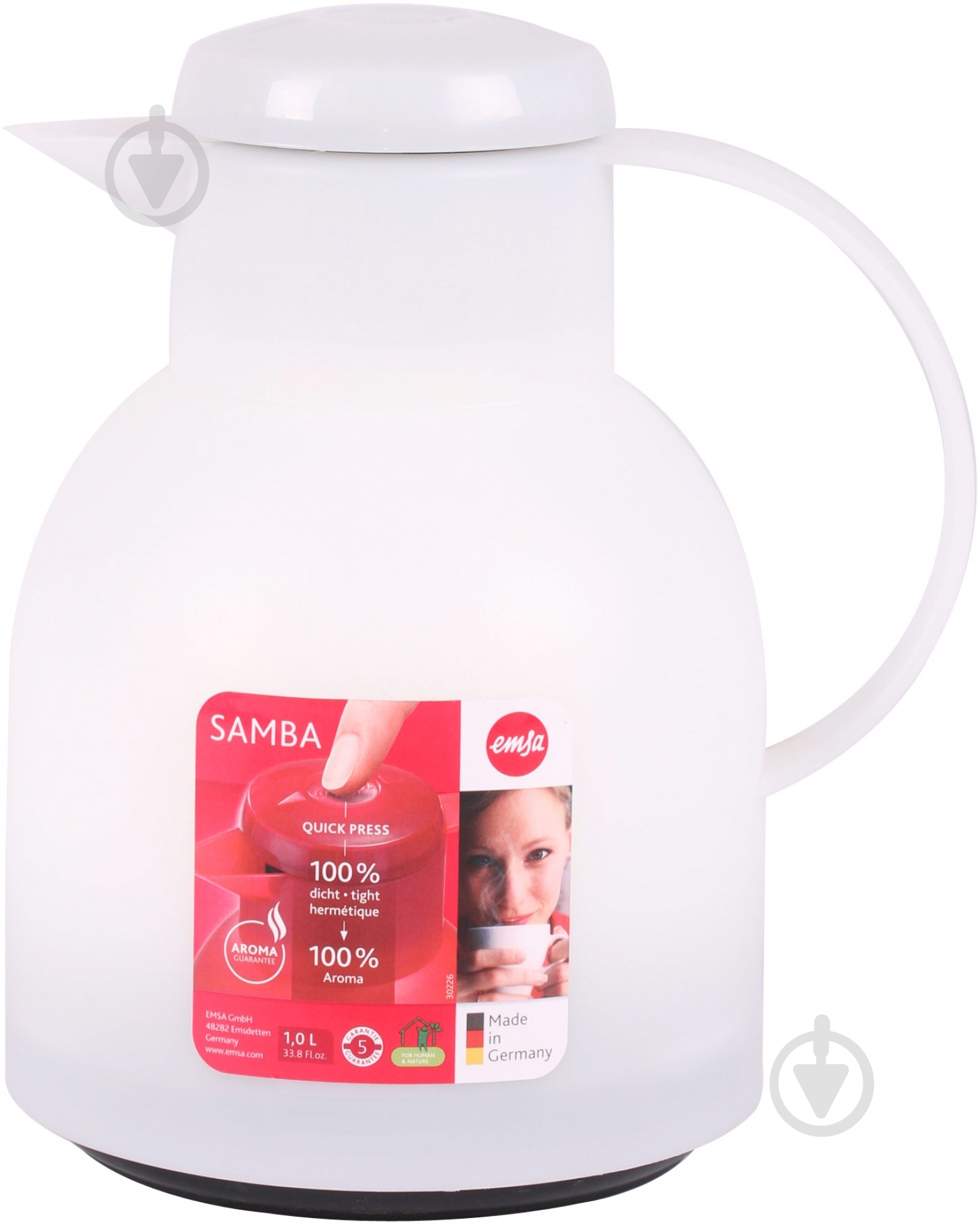 Термочайник Emsa Samba 1 л белый EM504687 - фото 1