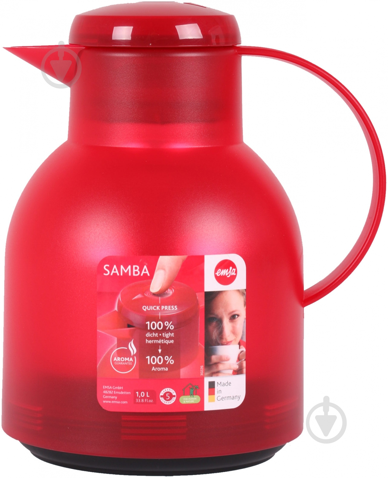 Термочайник Emsa Samba 1 л червоний EM504232 - фото 1 Термочайник Emsa Samba 1 л червоний EM504232 - фото 1