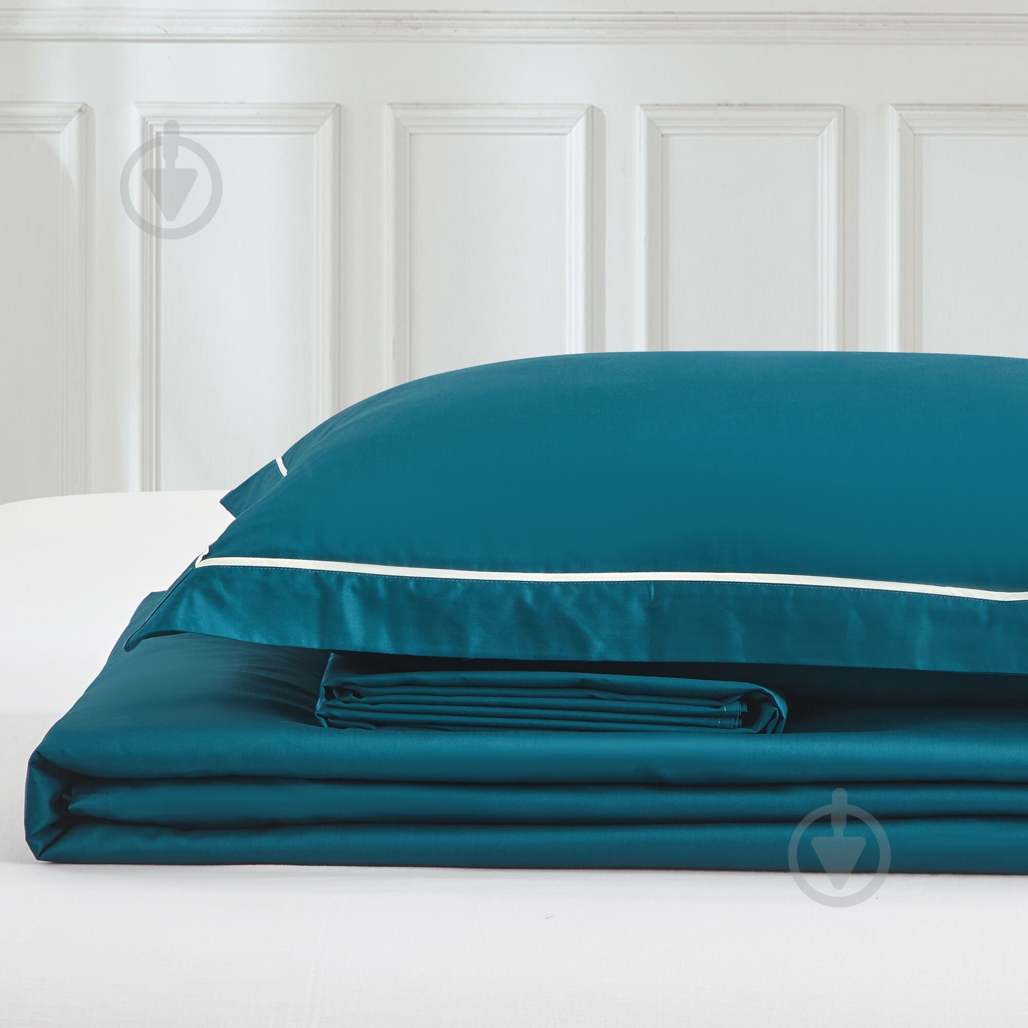 Комплект постельного белья Solid семейный зеленый La Nuit - фото 3