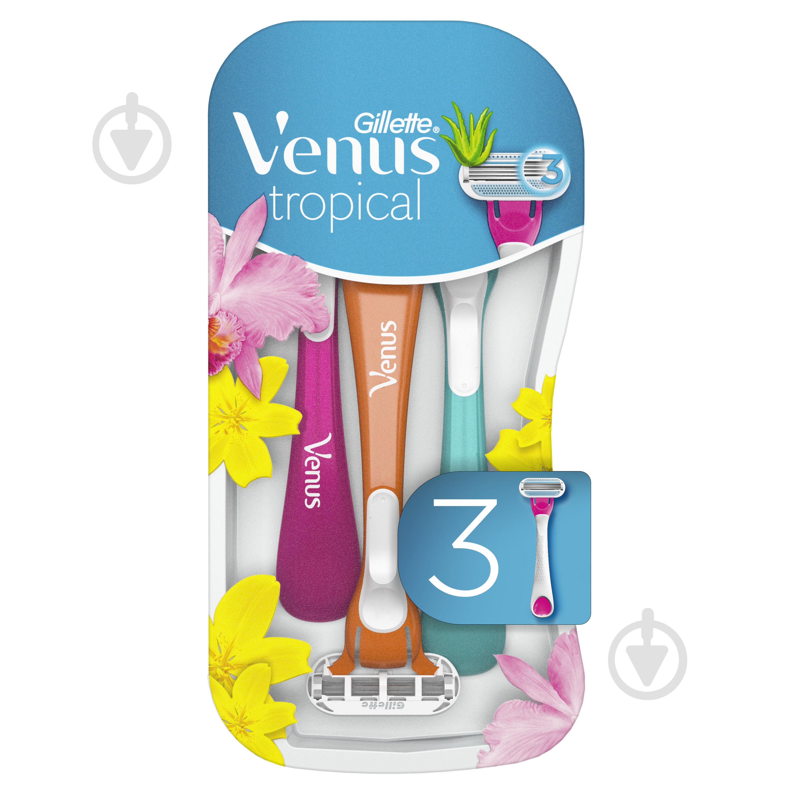 ᐉ Станки одноразовые Gillette Venus Tropical 3 шт. • Купить в