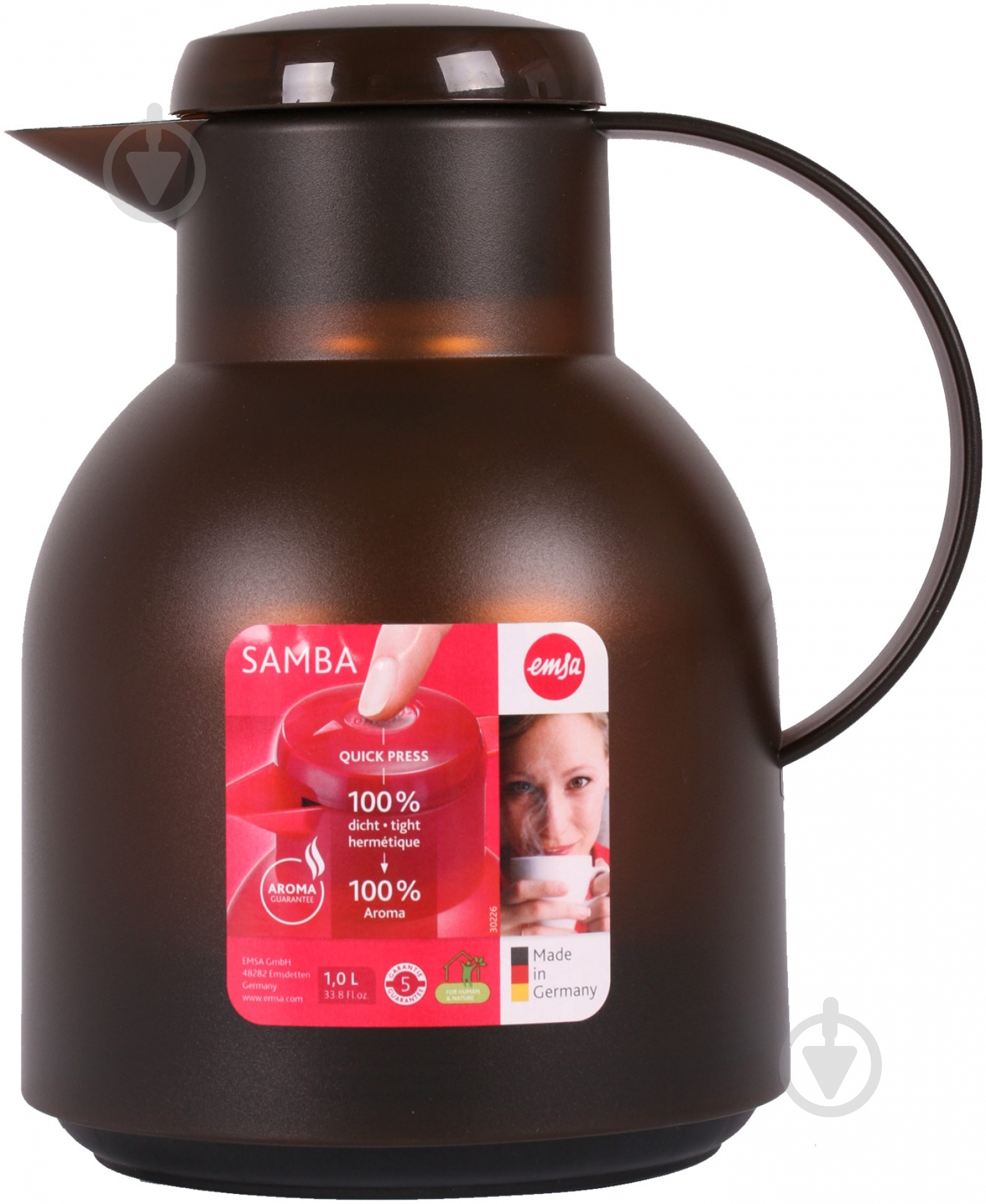 Термочайник Emsa Samba 1 л коричневий EM509820 - фото 1