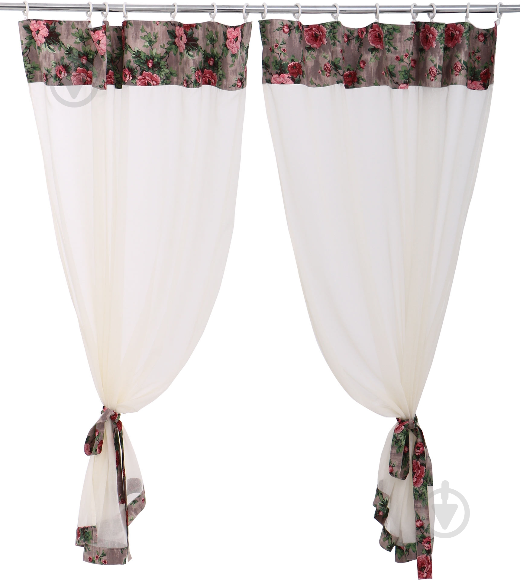 Комплект занавесок Розы-Какао 170х145 см La Nuit - фото 1 Комплект занавесок Розы-Какао 170х145 см La Nuit - фото 1