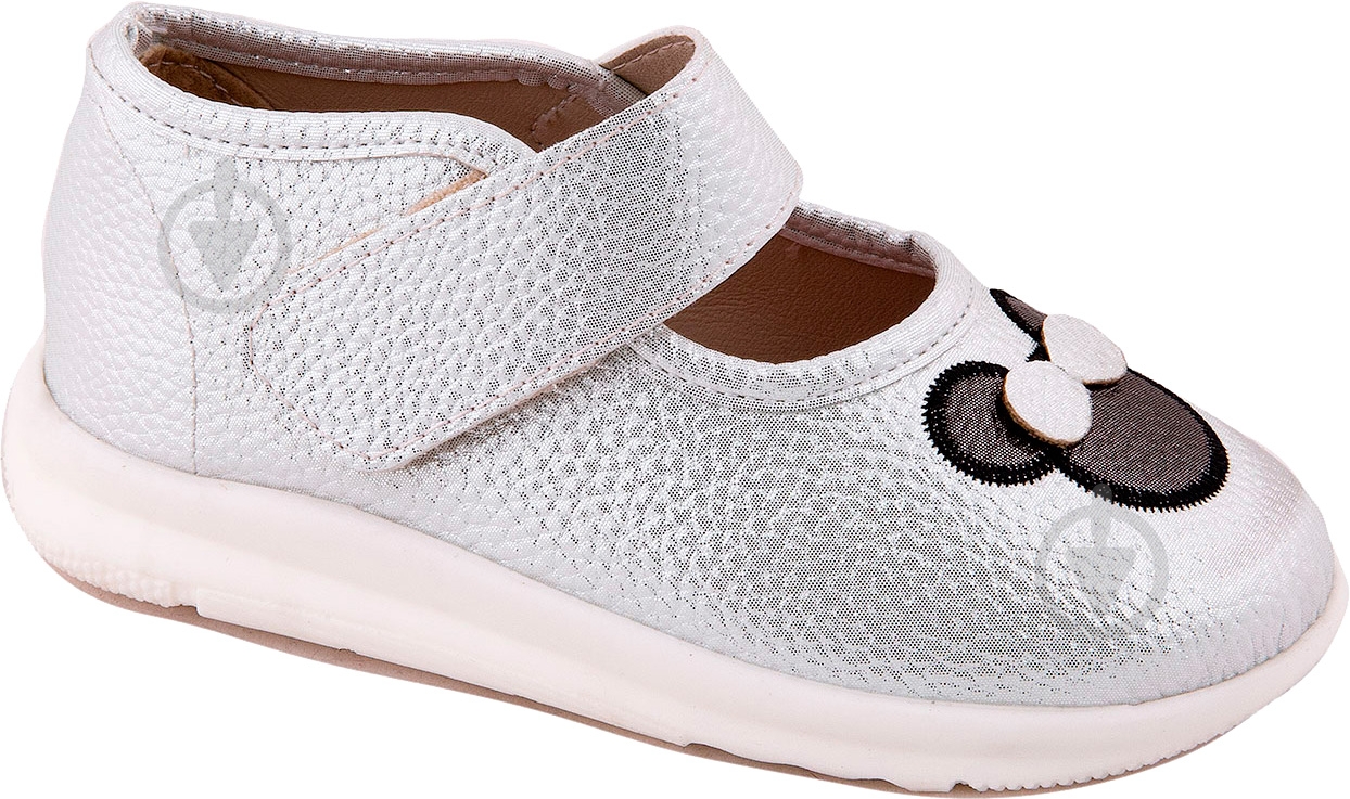 Тапочки детские для девочки БЕЛСТА Серебряная мышка р.26 серебряный 18-09 - фото 1