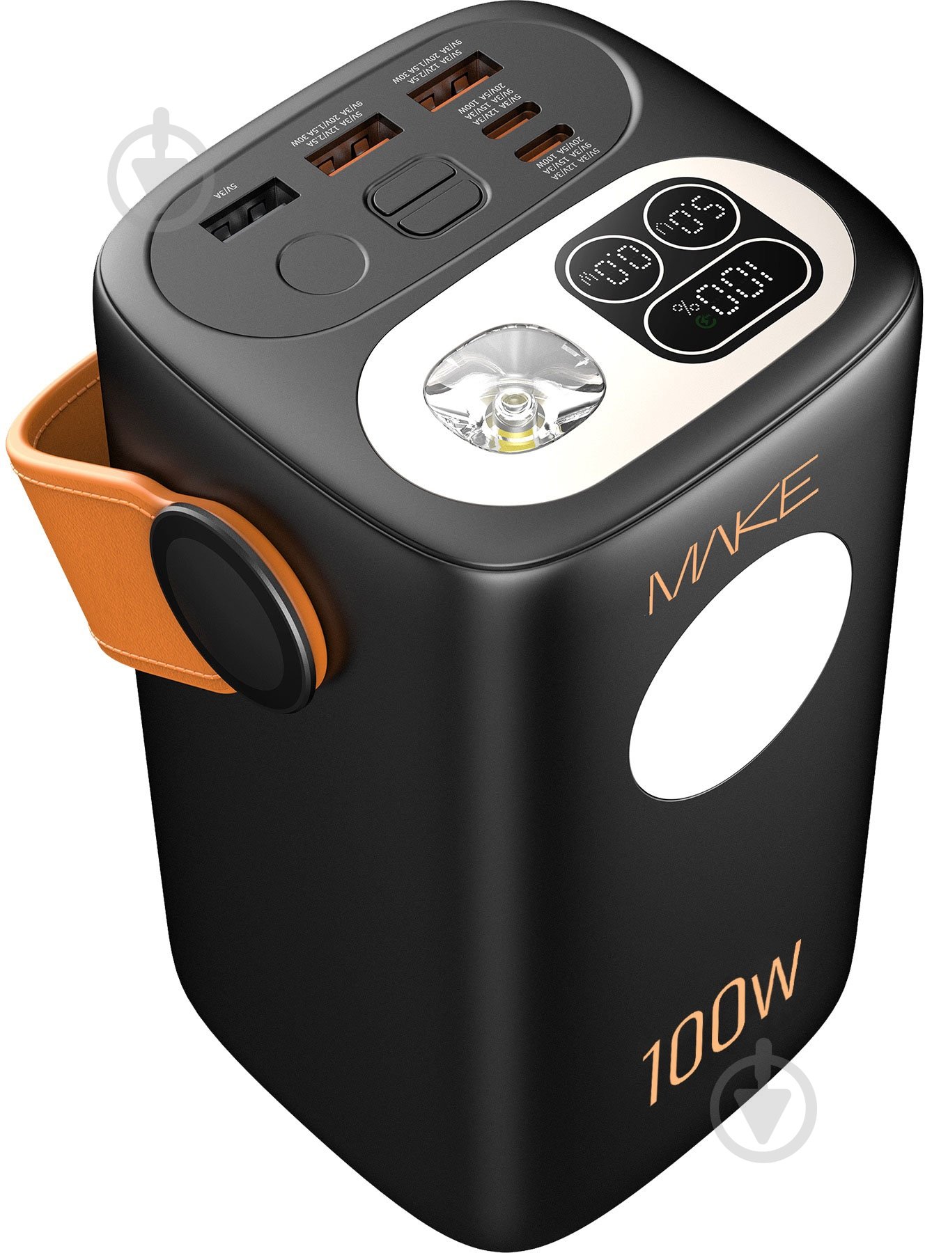 Повербанк Make 60000 mAh 100W PD+QC Black (MPB-601BK) - фото 3
