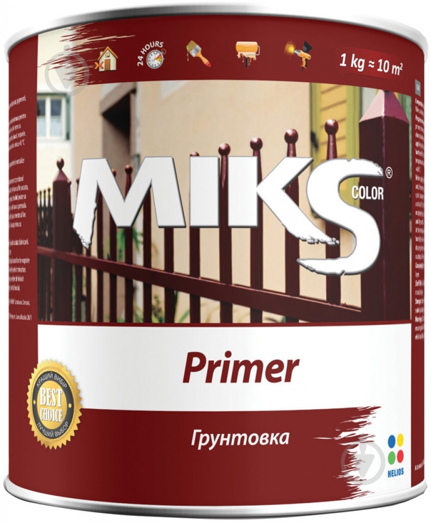 Ґрунтовка MIKS Color ГФ-021 червоно-коричневий мат 2,8 кг - фото 2