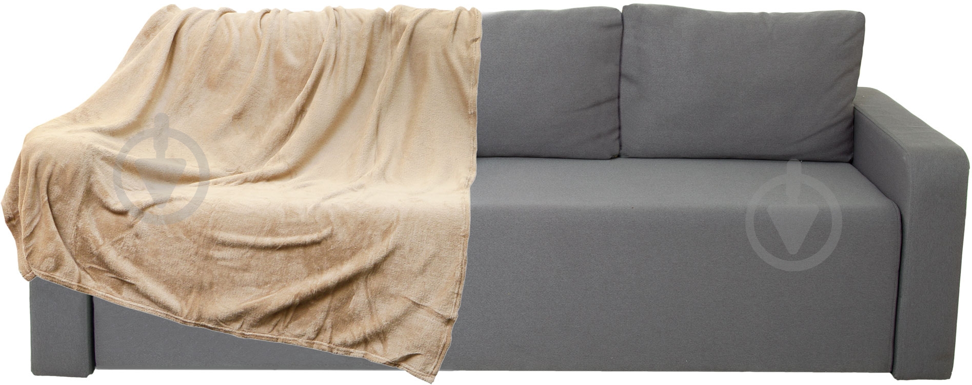 Плед Радуга бежевый 125x150 см бежевый Underprice - фото 1