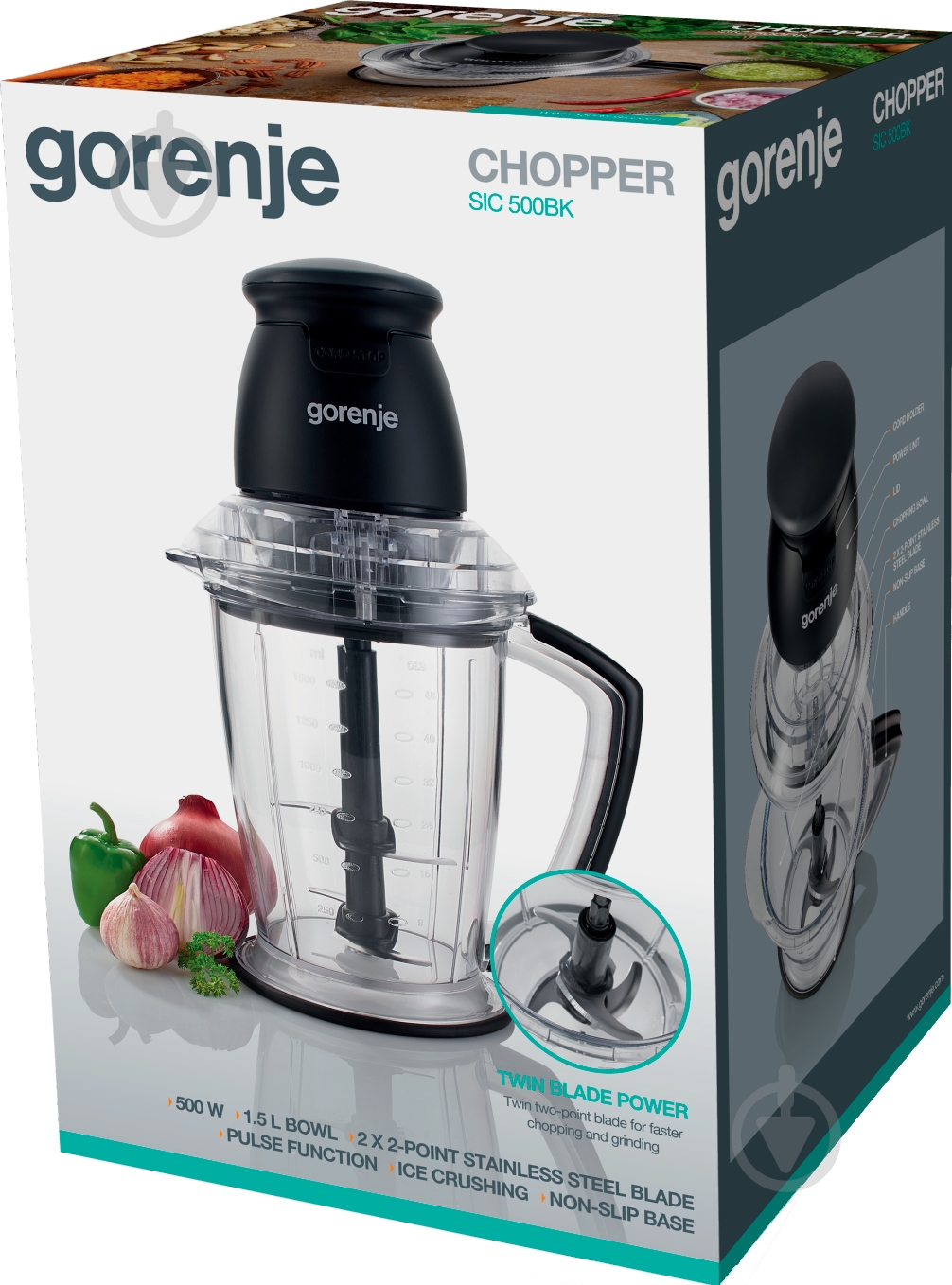 Измельчитель Gorenje SIC500BK - фото 4 Измельчитель Gorenje SIC500BK - фото 4