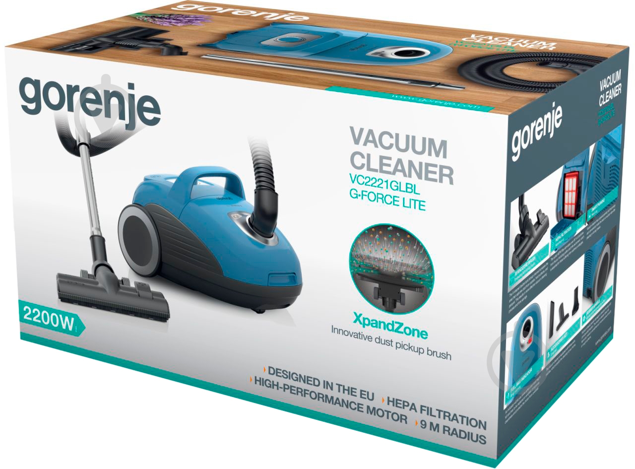 Пылесос Gorenje VC2221GLBL blue - фото 4