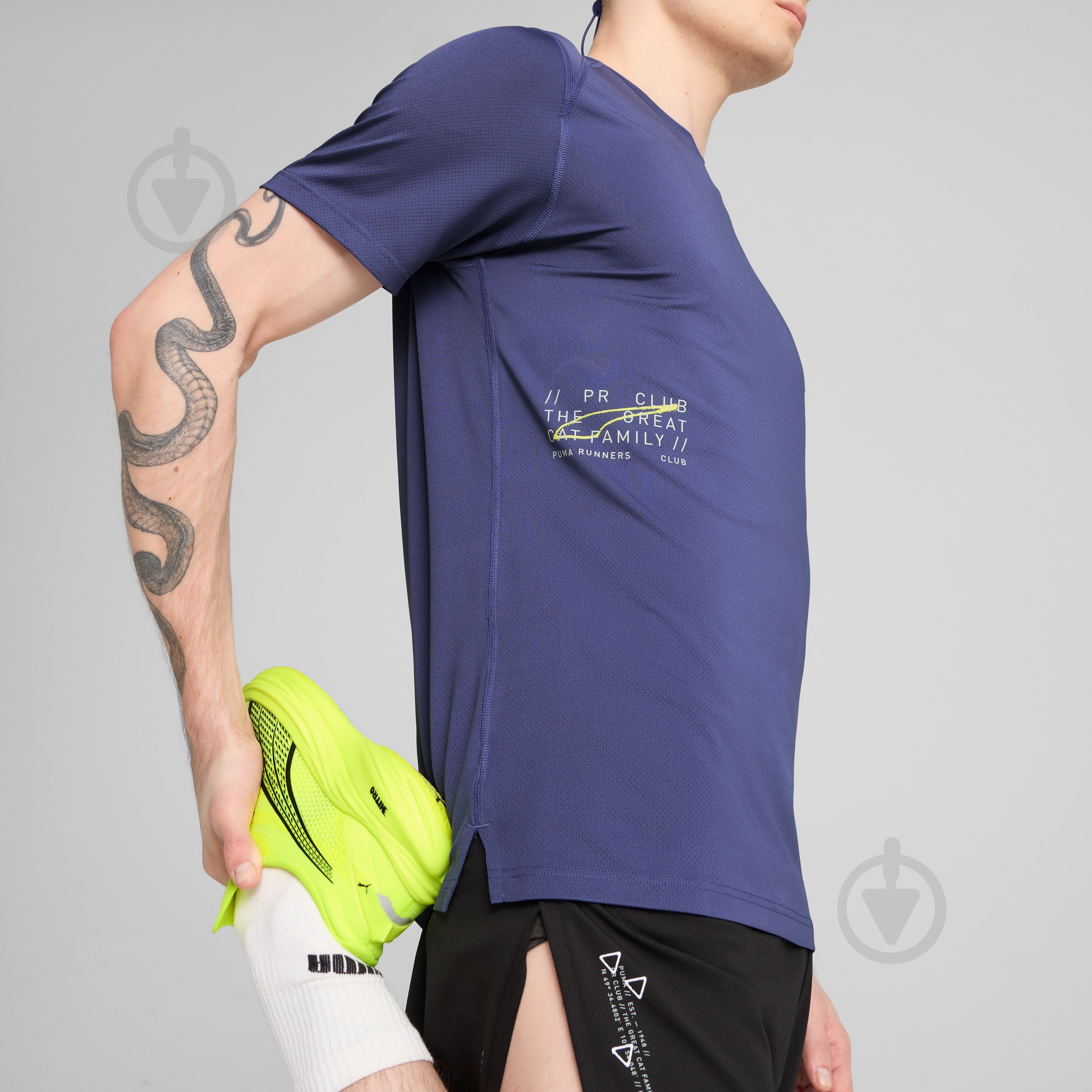 Футболка Puma M RUN GRAPHIC MESH TEE? 52663146 р.2XL фіолетовий - фото 4