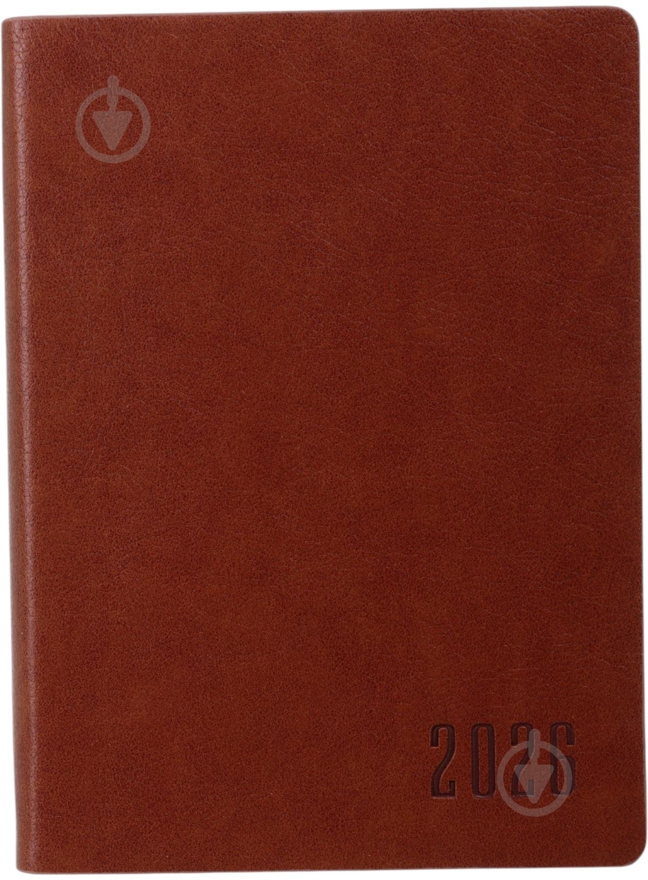 Щоденник датований Bourgeois A6 2026 ДН393 коричневий - фото 1 Щоденник датований Bourgeois A6 2026 ДН393 коричневий - фото 1