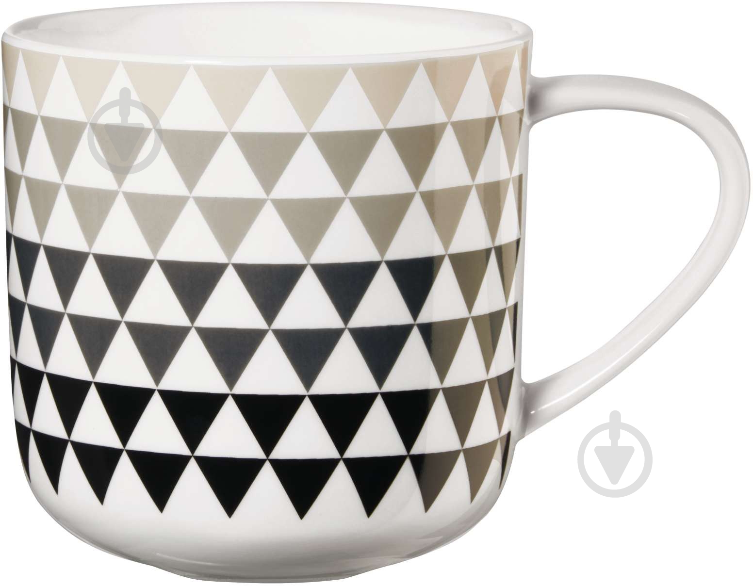 Чашка ASA Coppa 400 мл черно-серые треугольники 19112014 - фото 1