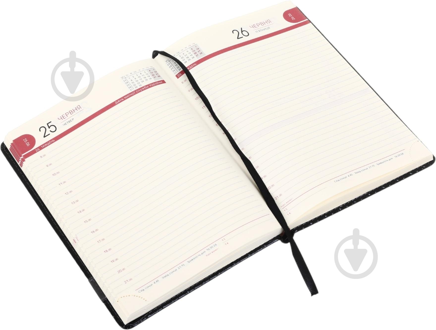 Дневник датированный Bourgeois A5 2026 ДН394/7 черный - фото 3