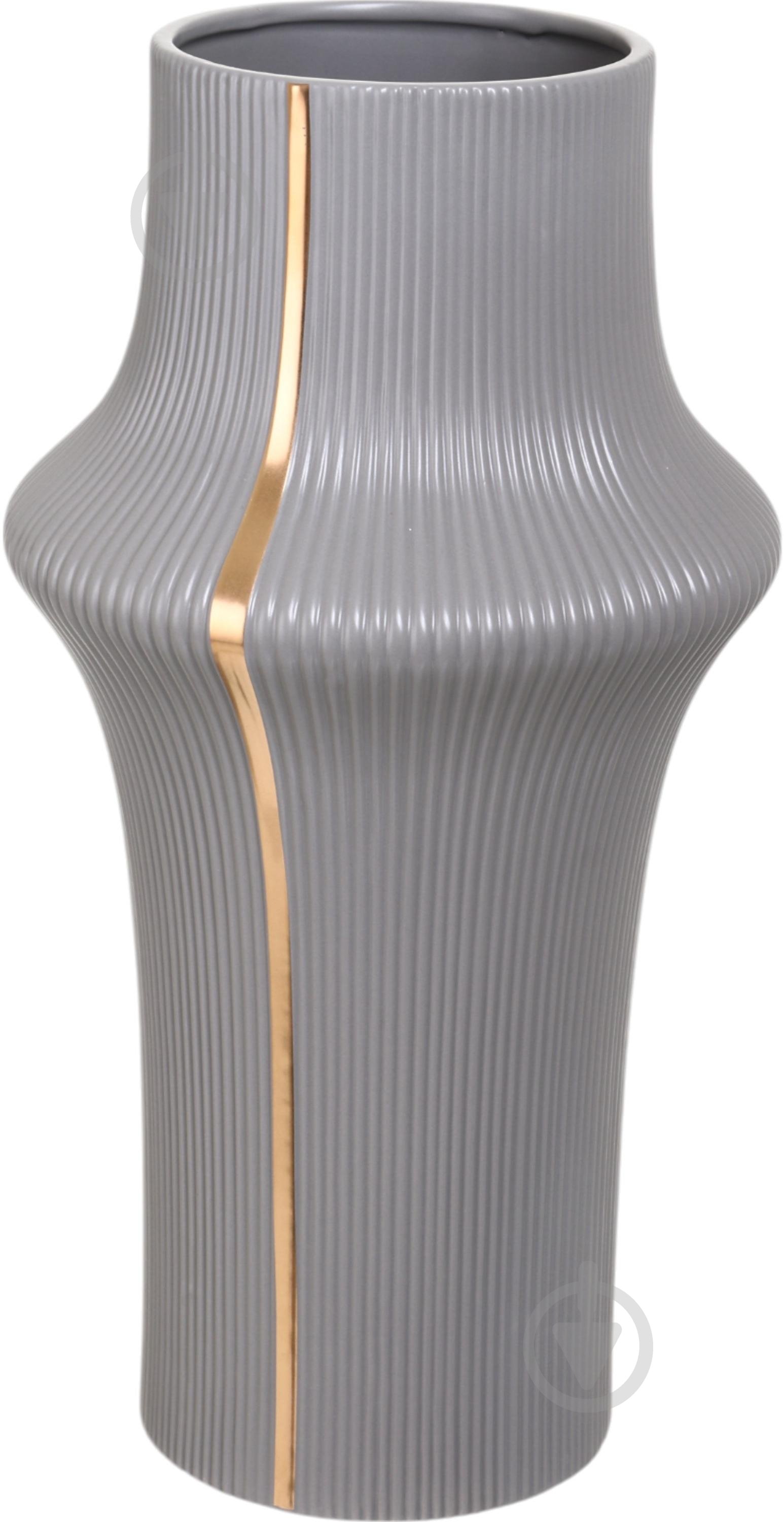 Ваза Inari Wale 47 см серый K17528 - фото 1