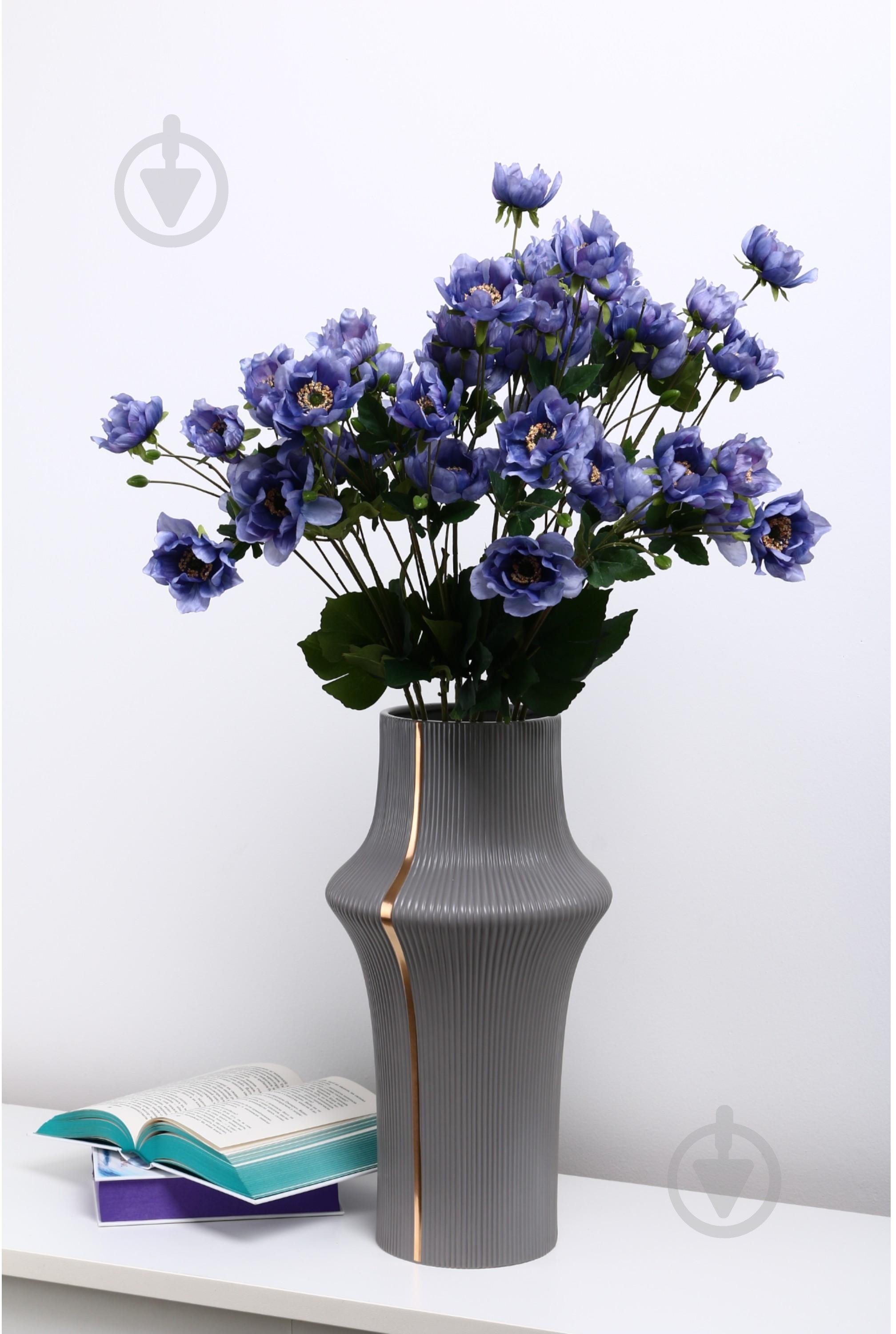 Ваза Inari Wale 47 см серый K17528 - фото 4