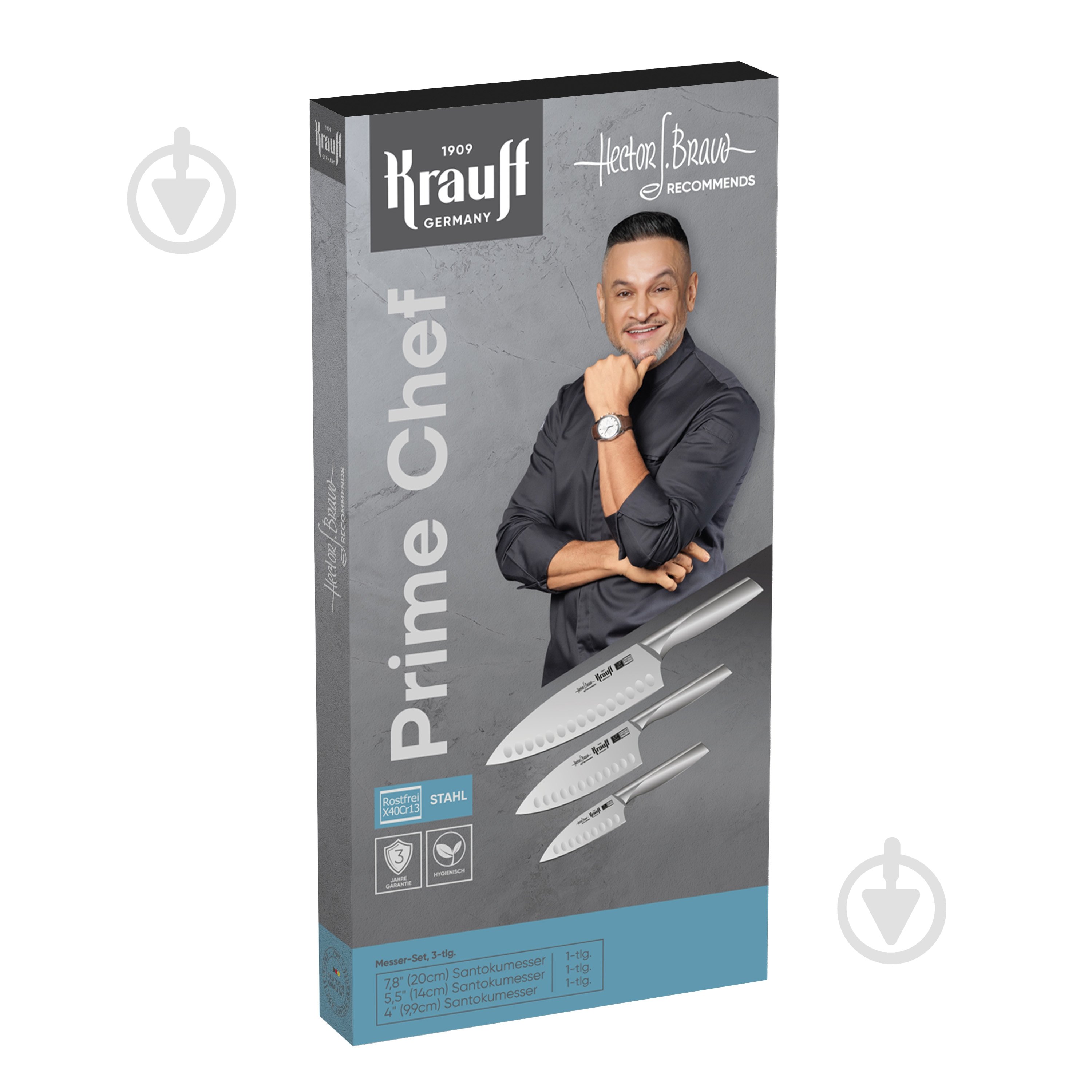 Набор ножей Krauff Prime Chef 3 предмета 29-305-177 - фото 1 Набор ножей Krauff Prime Chef 3 предмета 29-305-177 - фото 1