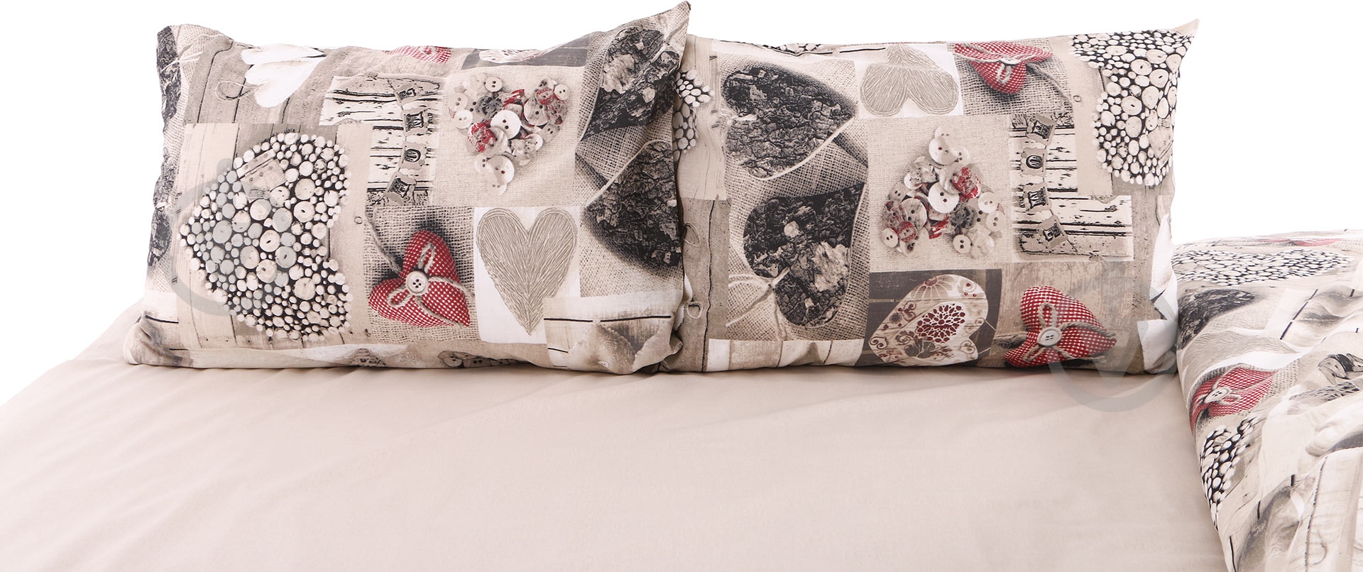 Комплект постільної білизни Beige rose 1,5 мульті UP! (Underprice) - фото 3