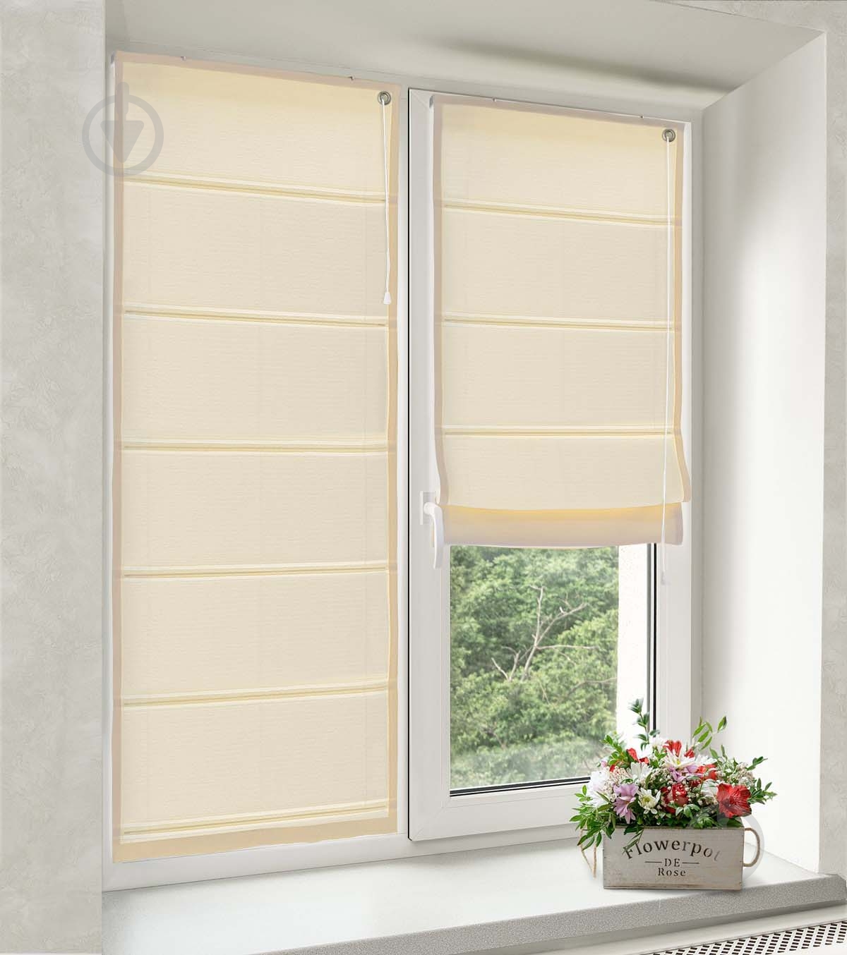 Римська штора Rollotex Шнурове керування ASTI 50x280 см Світло-бежева - фото 1 Римська штора Rollotex Шнурове керування ASTI 50x280 см Світло-бежева - фото 1