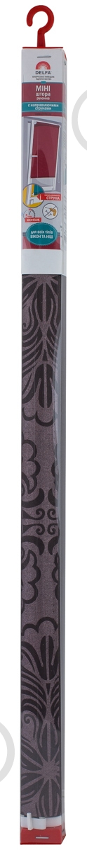 Ролета мини Delfa Металлик Принт 57x170 см шоколадная - фото 4 Ролета мини Delfa Металлик Принт 57x170 см шоколадная - фото 4