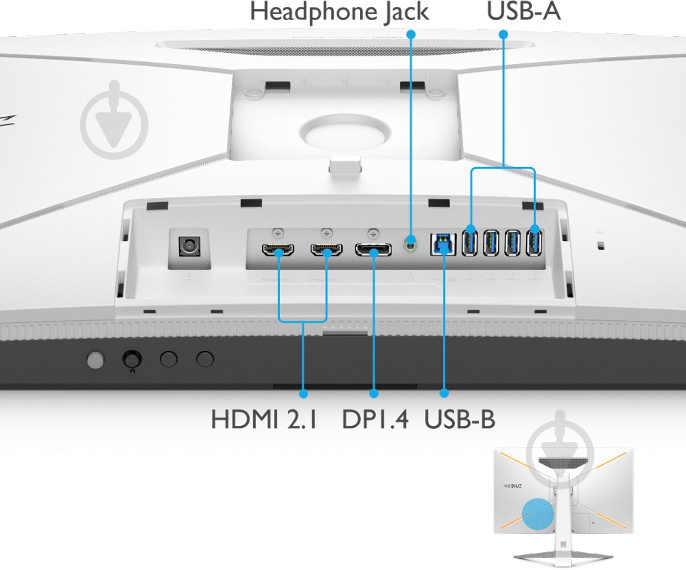 Монитор BenQ EX2710U White 27" (9H.LKTLA.TBE) - фото 9 Монитор BenQ EX2710U White 27" (9H.LKTLA.TBE) - фото 9