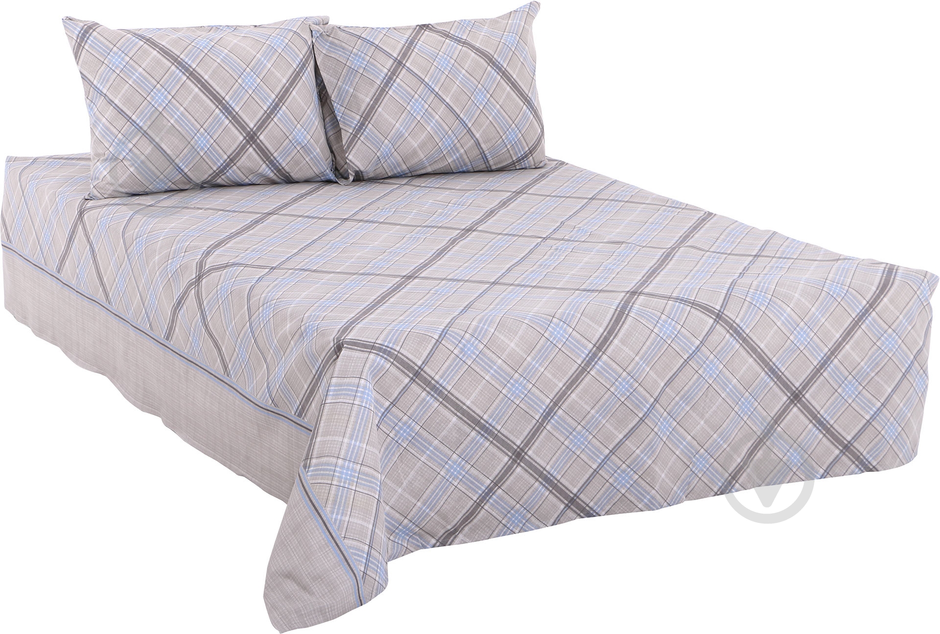 Комплект постельного белья Blue 2,0 голубой с бежевым UP! (Underprice) - фото 2