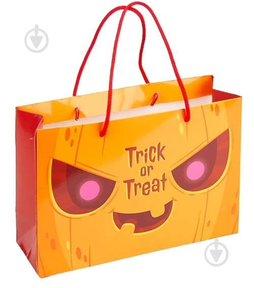 Пакет подарунковий Гарбуз 15x23x8 см BeHappy - фото 1 Пакет подарунковий Гарбуз 15x23x8 см BeHappy - фото 1