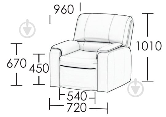 Кресло-реклайнер UMa Премьер коричневый - фото 4