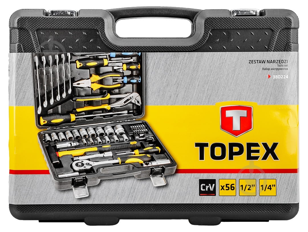 ᐉ Набір ручного інструменту Topex 56 шт. 38D224 • Краща ціна в