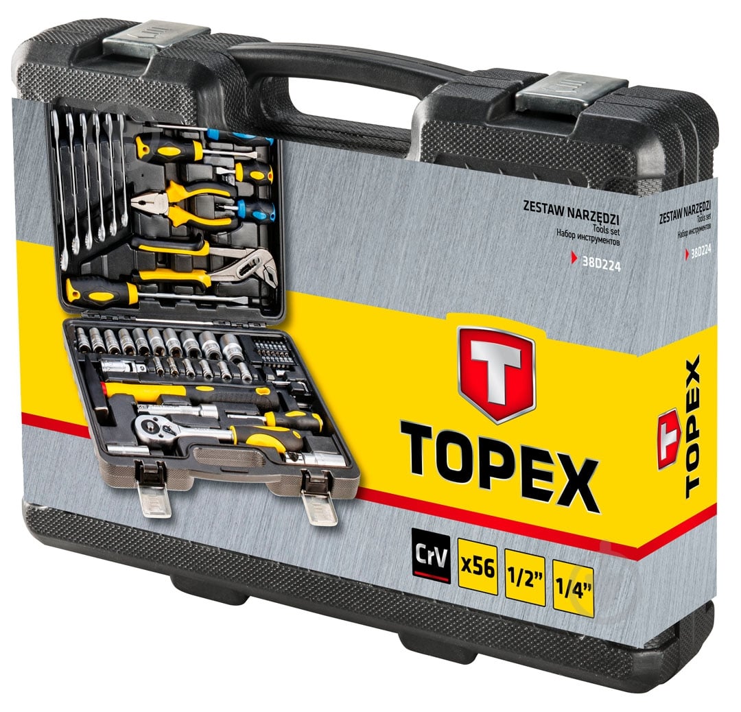 Набор ручного инструмента Topex 56 шт. 38D224 - фото 12