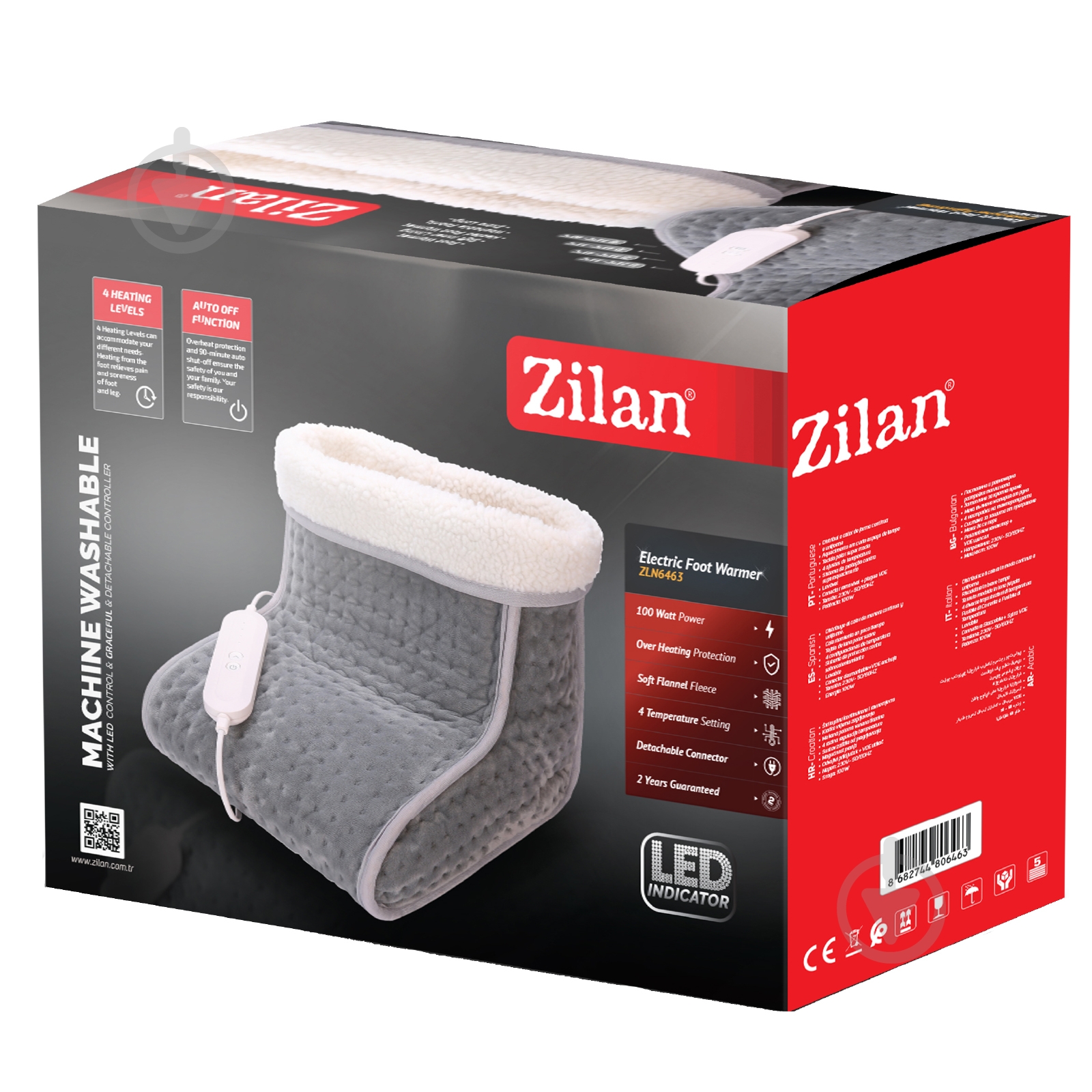 Грелка для ног Zilan ZLN6463 100W Grey - фото 4 Грелка для ног Zilan ZLN6463 100W Grey - фото 4