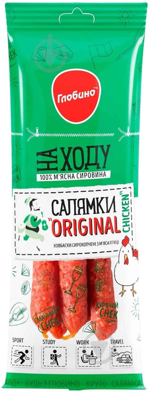 Колбаски ТМ Глобино Салямки Оригинал 70 г - фото 1 Колбаски ТМ Глобино Салямки Оригинал 70 г - фото 1