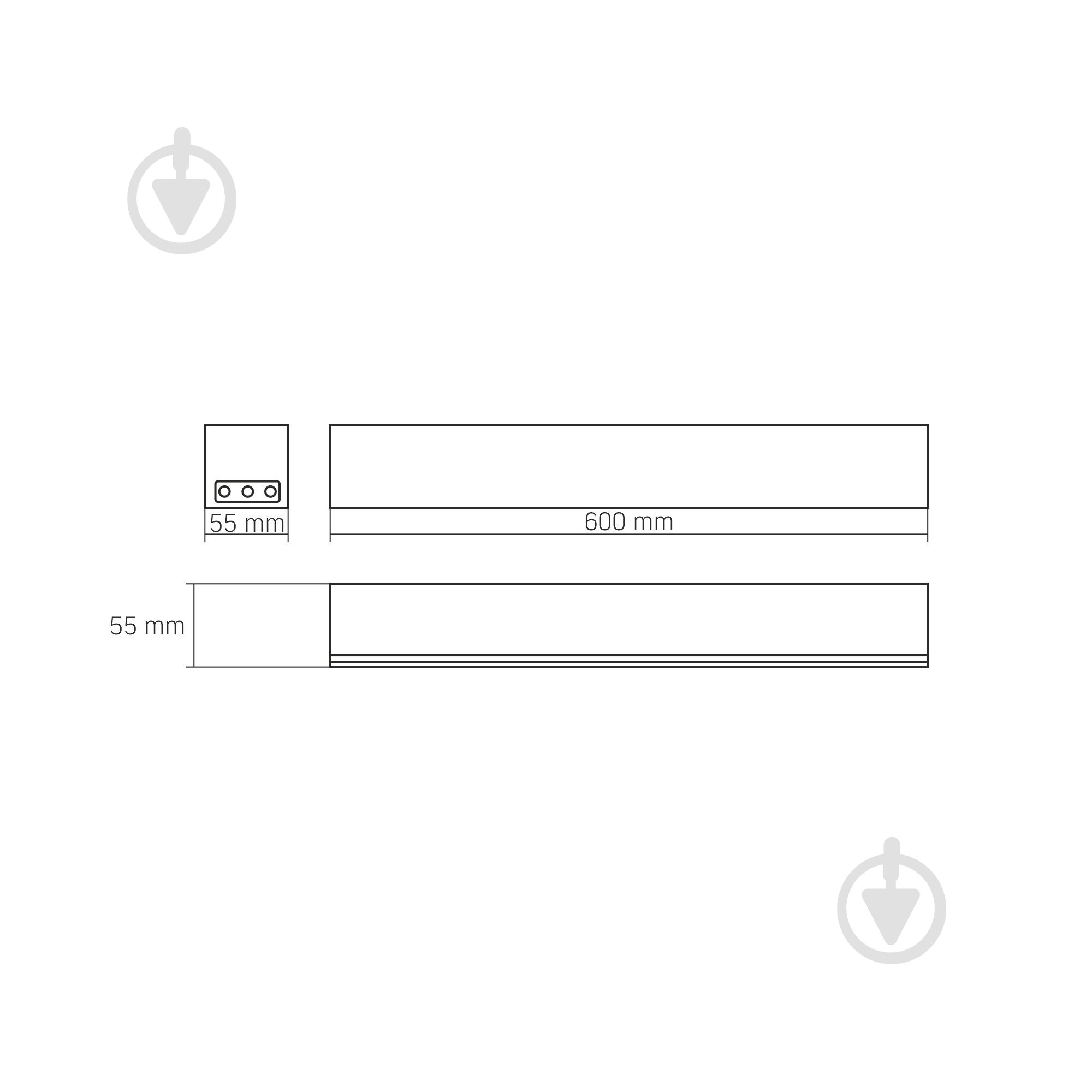 Светильник линейный Videx LED светильник линейный магистральный VIDEX BNL02 24W 0.6М 5000K 220V Black 24 Вт без цоколя 5000 К холодный 27982 - фото 21