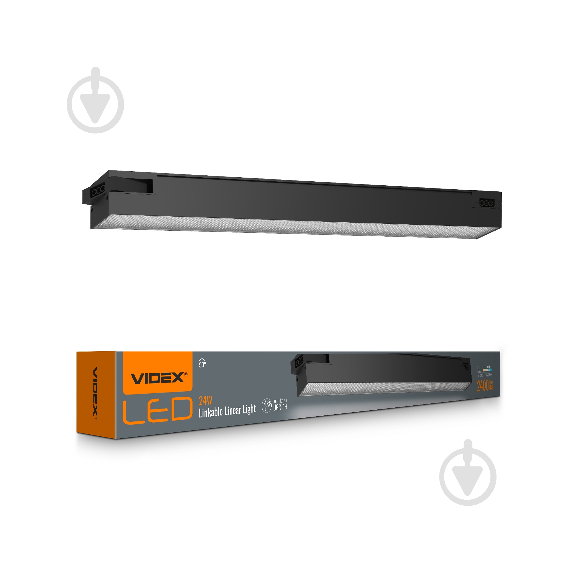 Светильник линейный Videx LED светильник линейный магистральный VIDEX BNL02 24W 0.6М 5000K 220V Black 24 Вт без цоколя 5000 К холодный 27982 - фото 1